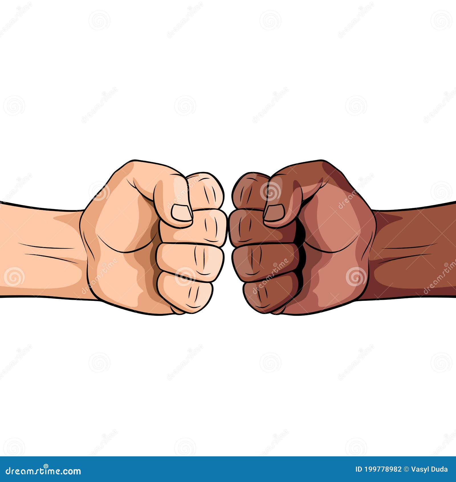 Two Fists Fight Stock Vector Illustration Of Aggression 199778982