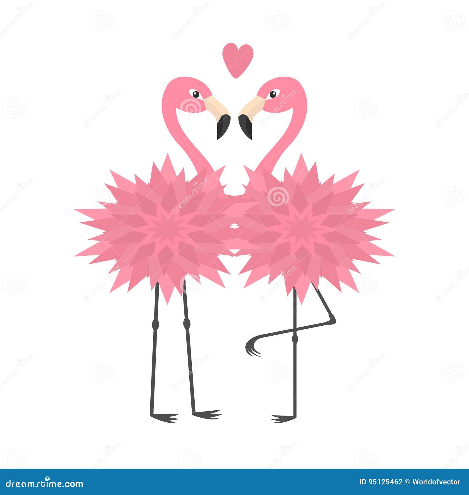 Print Heart Confetti Flamingo - SketchMill