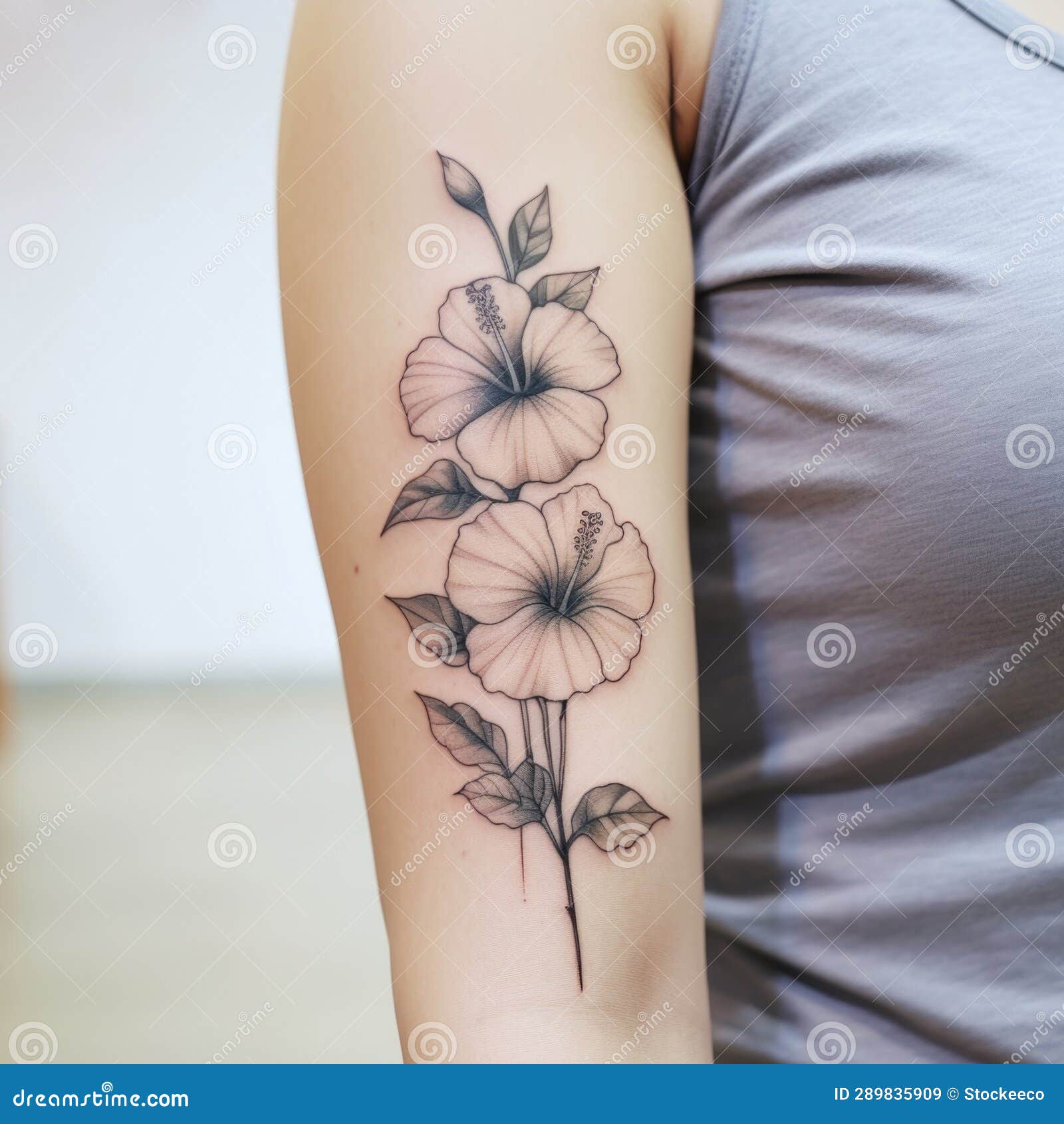 Single Hibiscus | Glitter Tattoo Stencil – Henna Caravan