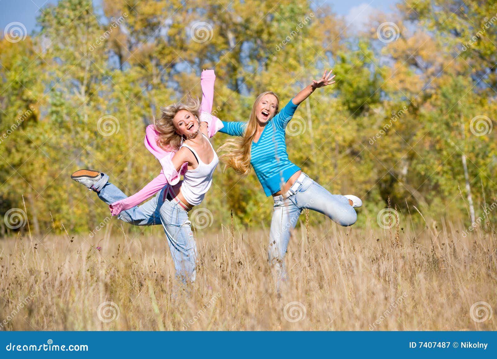 The two flying friends stock image. Image of happy, holiday 7407487