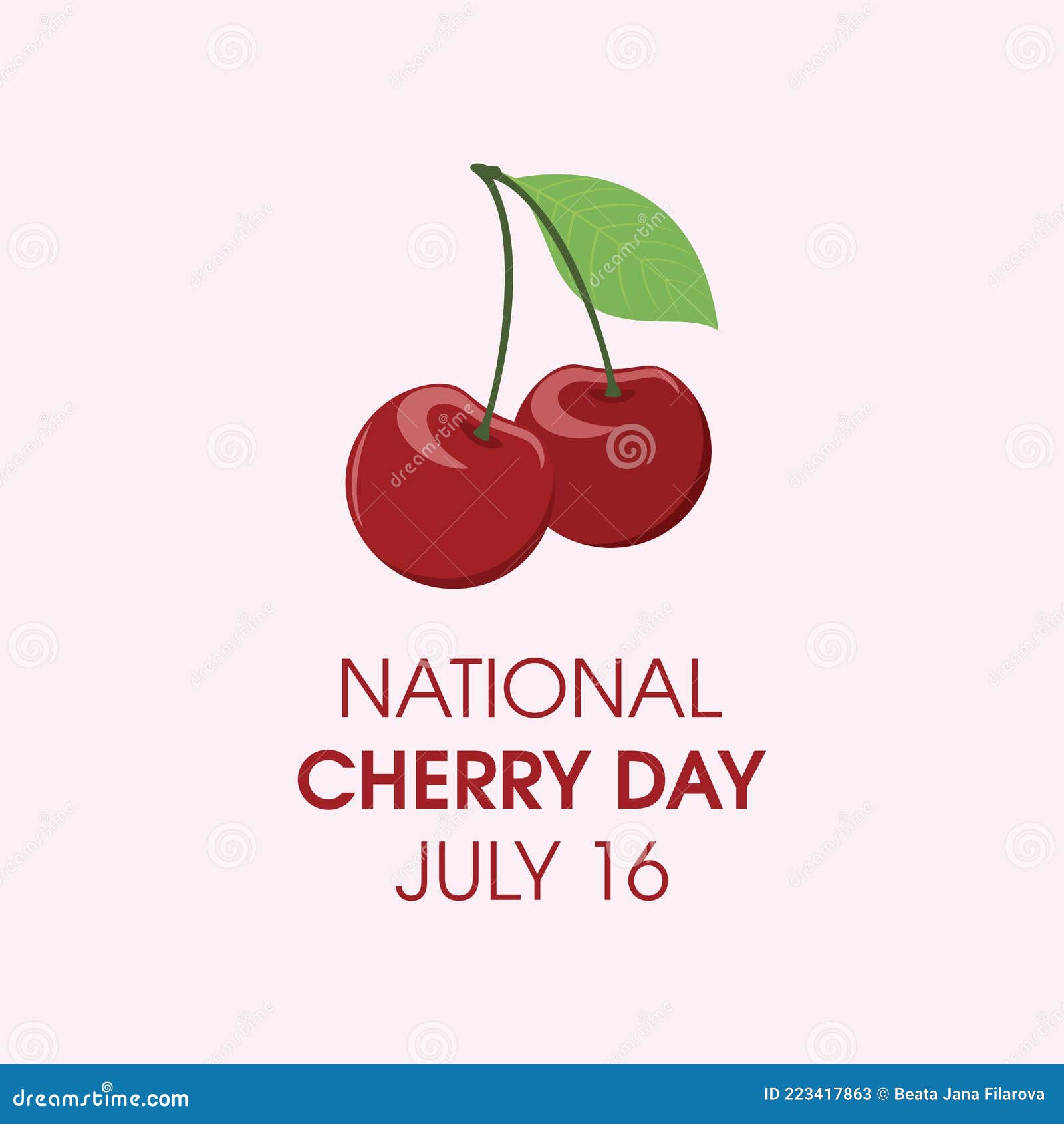 National Cherry Day vector stock vector. Illustration of july 223417863