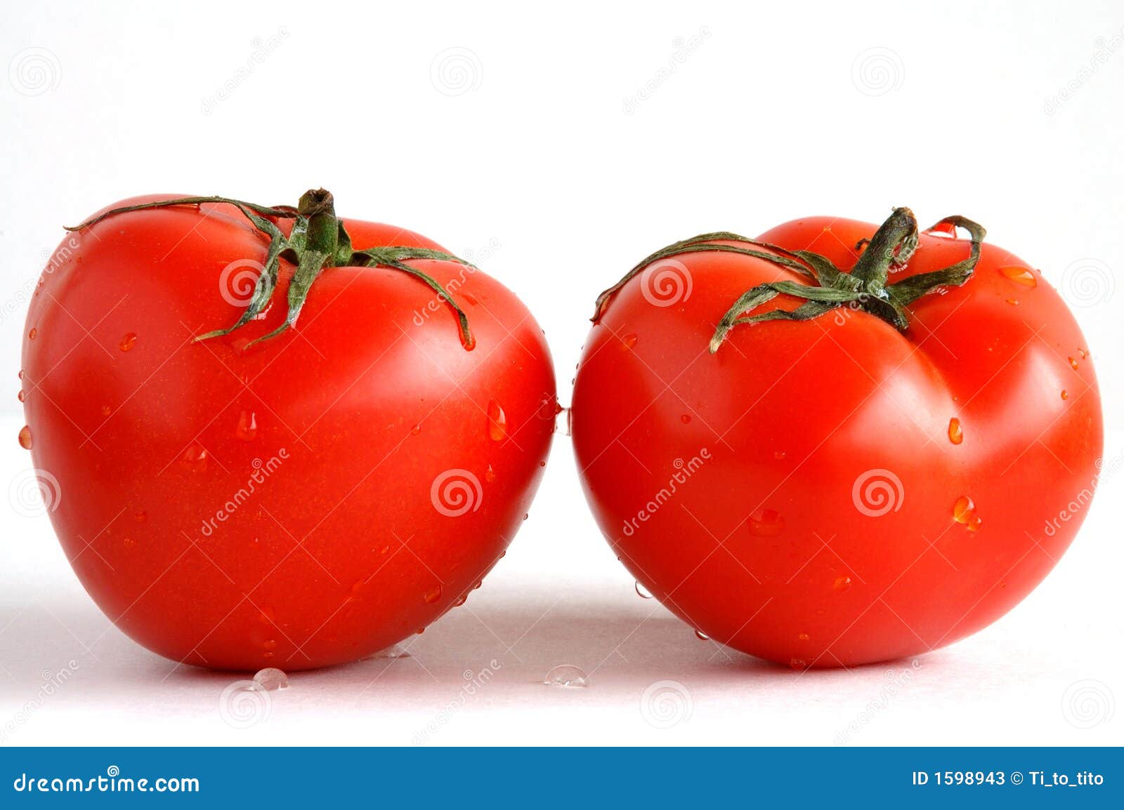Two fresh tomatoes stock image. Image of fruit, delicious 1598943