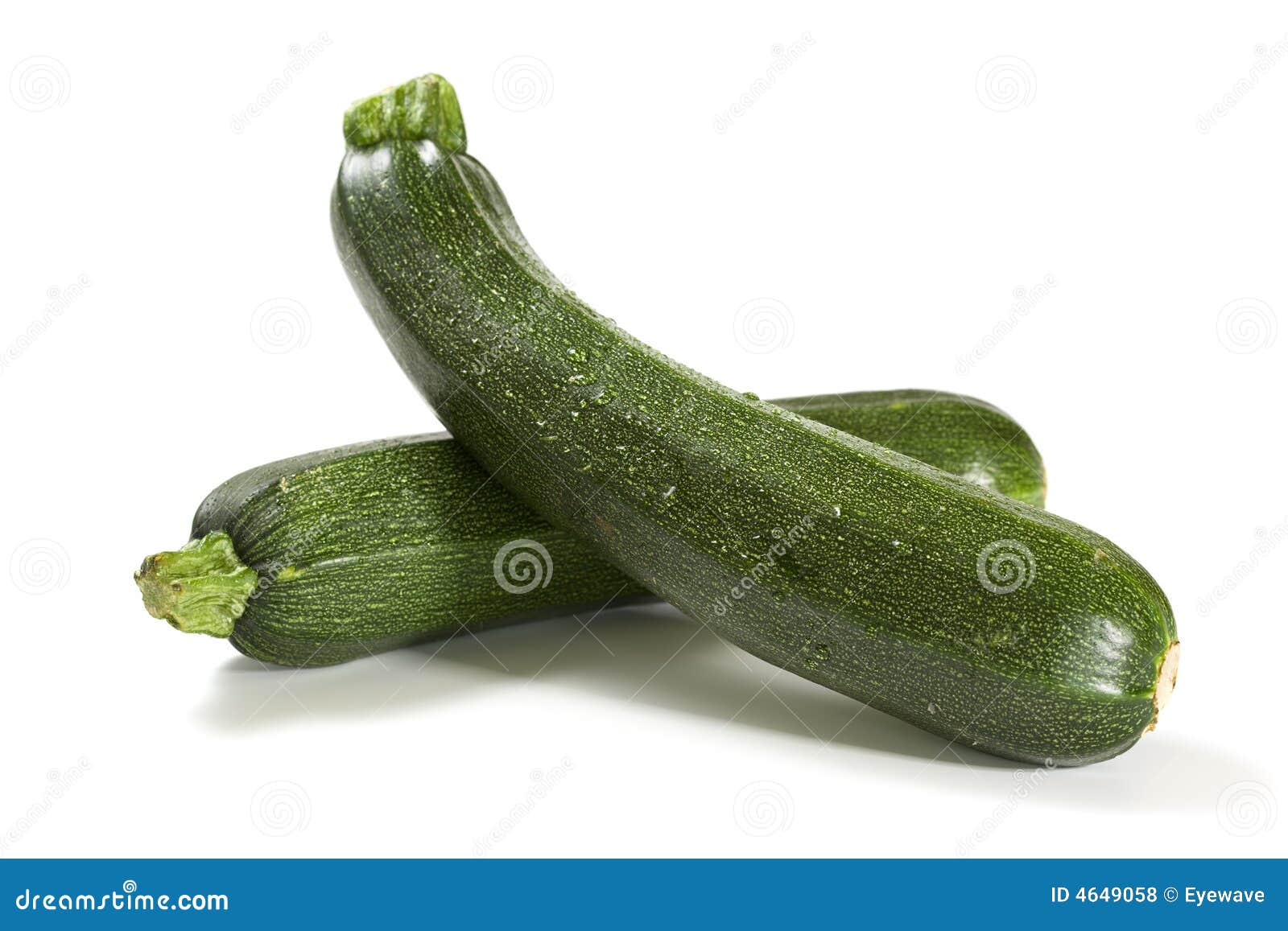 Two Fresh Zucchini Isolated Stock Photo Image of water, zucchini 4649058