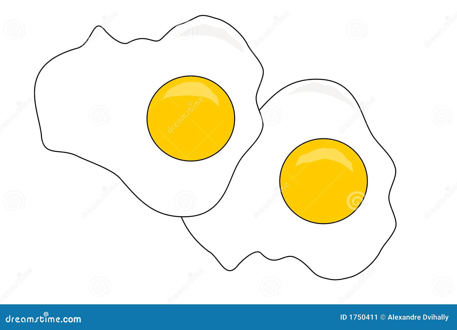 Two Fried Eggs clipart. Free download transparent .PNG