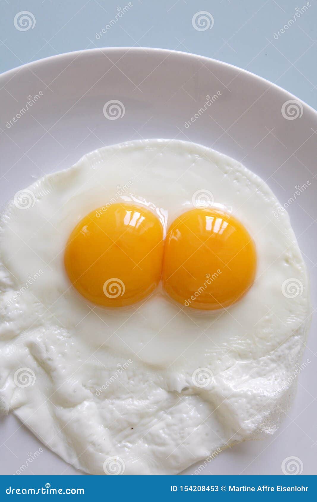 Two Fried Eggs for Breakfast Time Stock Image Image of white, yellow