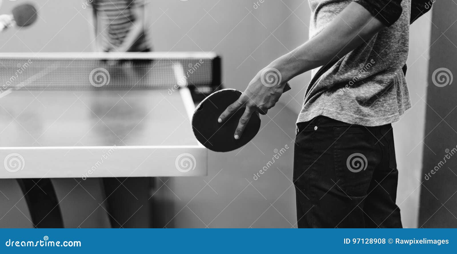 Two Friends Playing Table Tennis Concept Stock Photo Image of athlete