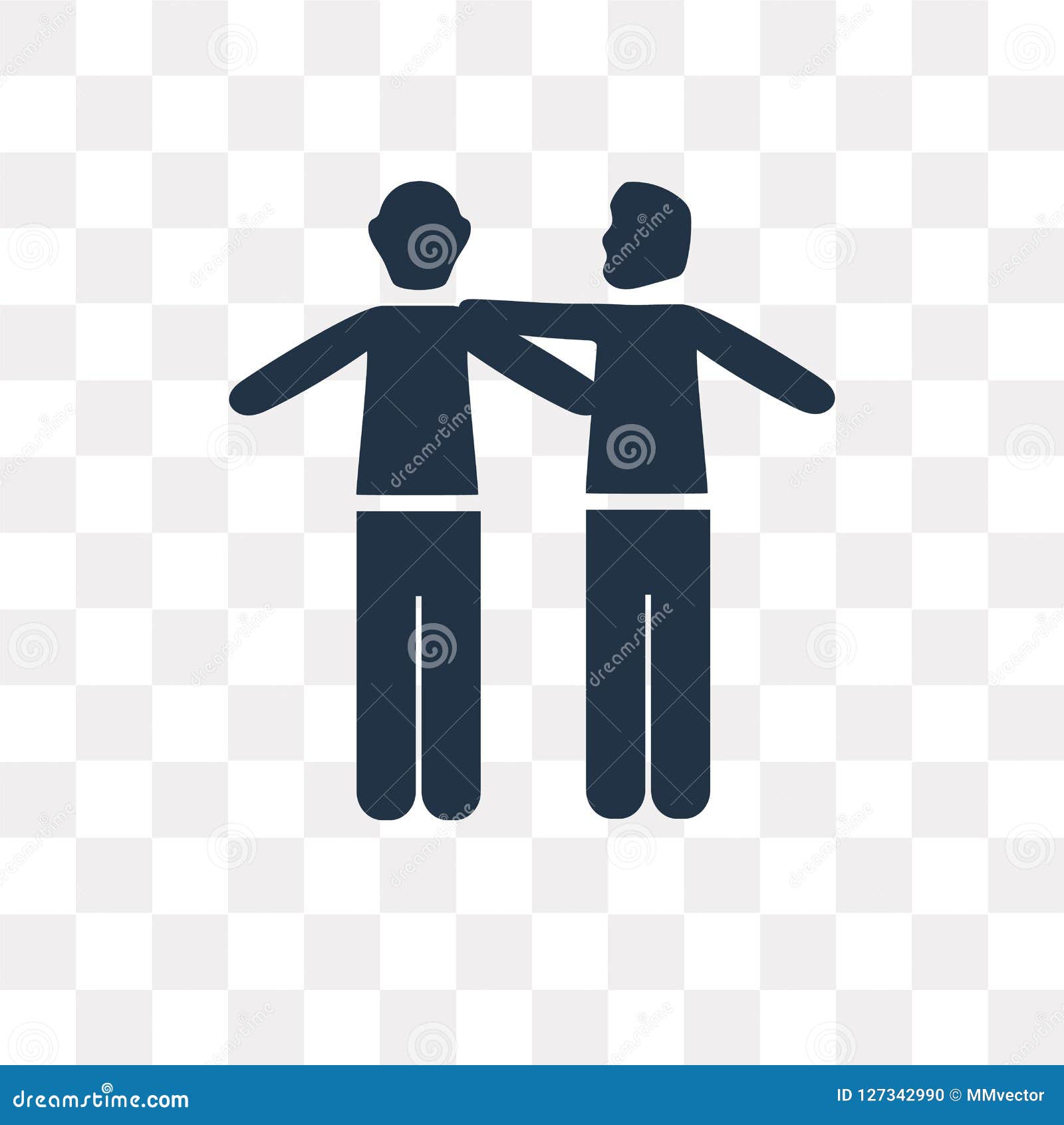 Two Friends Vector Icon Isolated On Transparent Background Two Stock Vector Illustration Of Community Helping