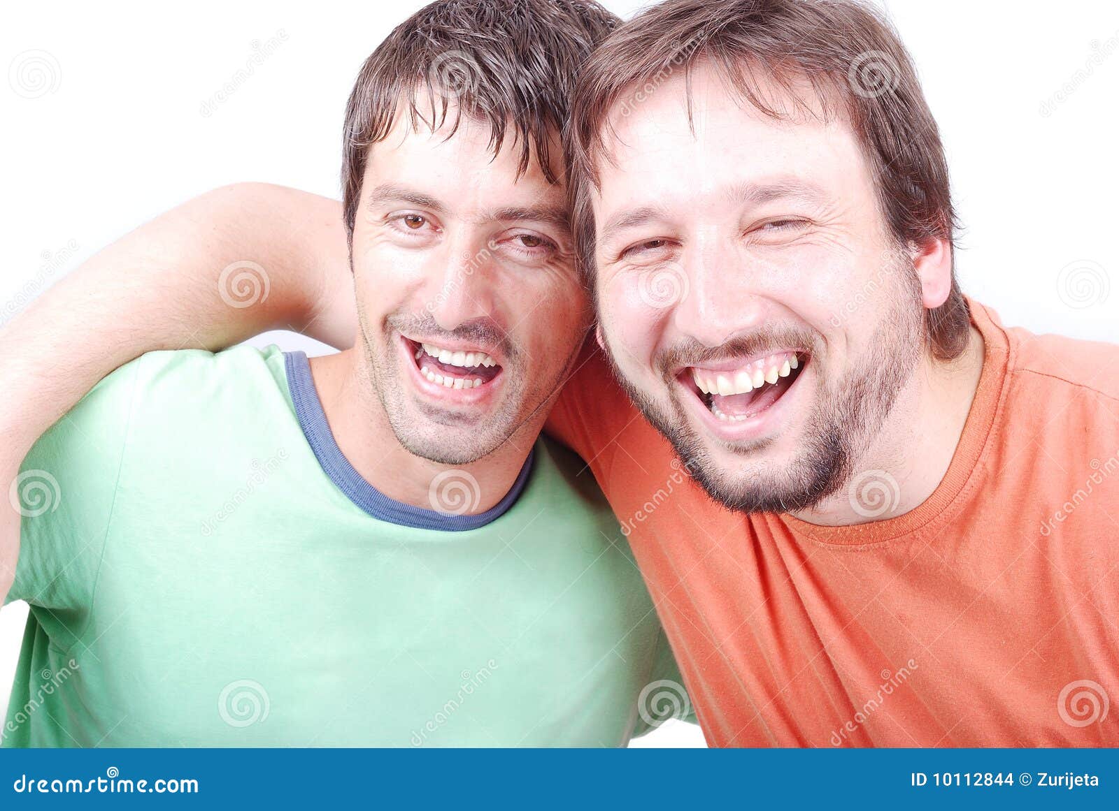Two funny men are laughing stock photo. Image of lips - 10112844