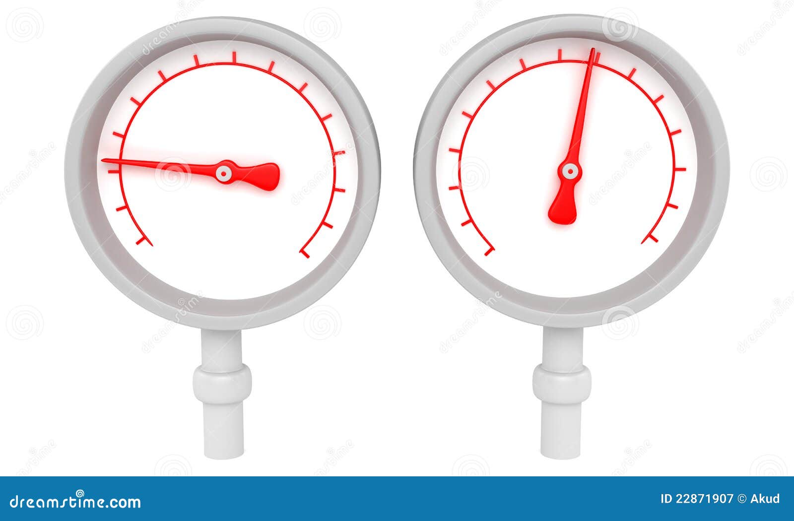 Two gauge stock illustration. Illustration of full, speedometer 22871907