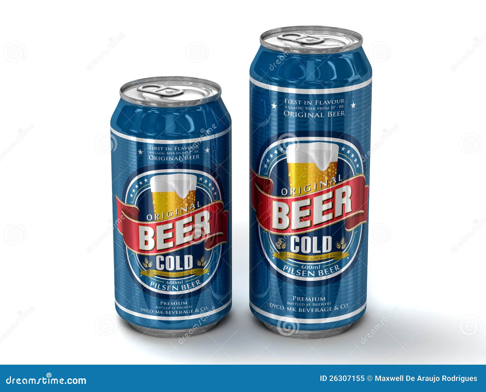 two generic beer cans