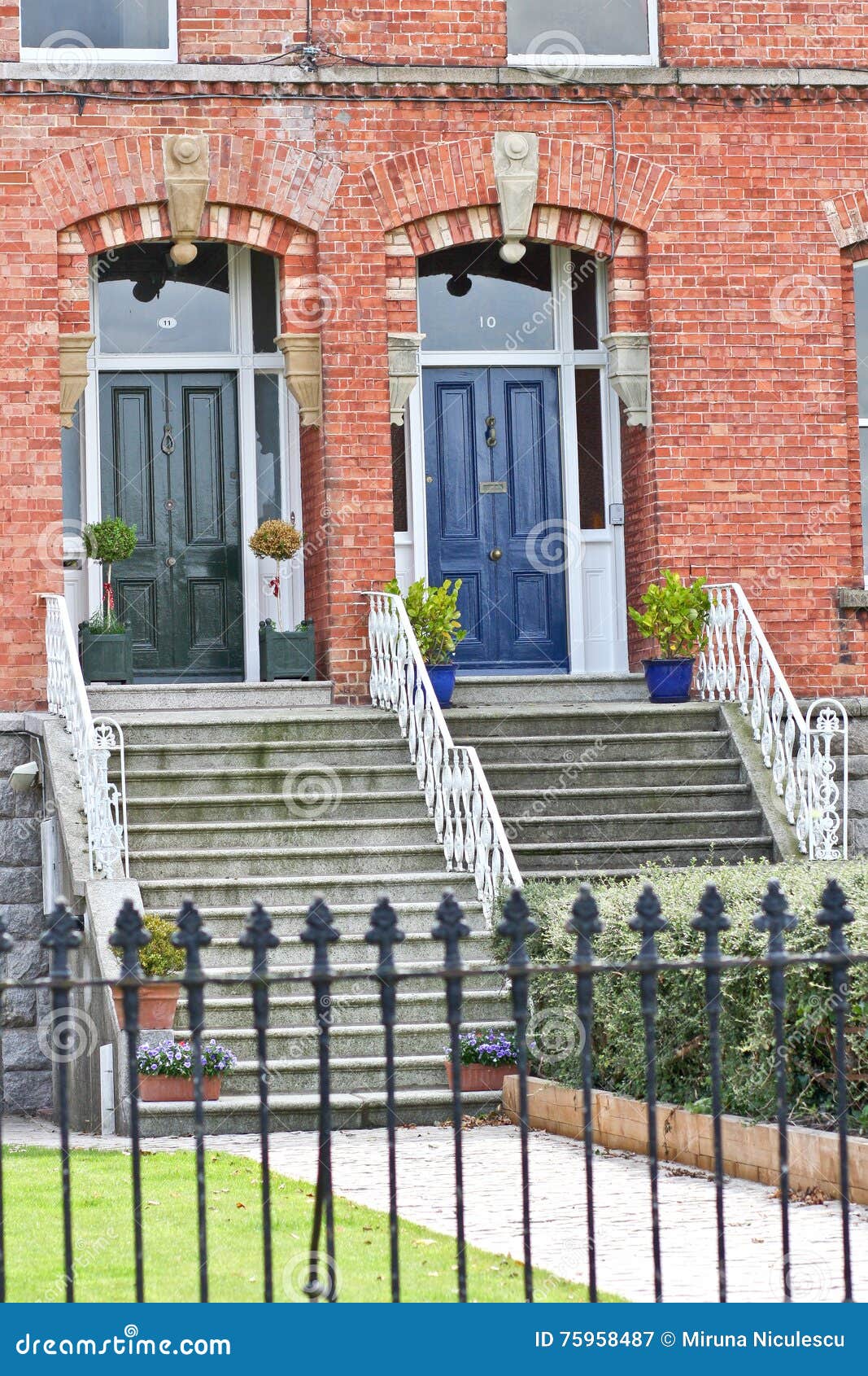 Two Doors, Dublin, Ireland Stock Image Image of colourful