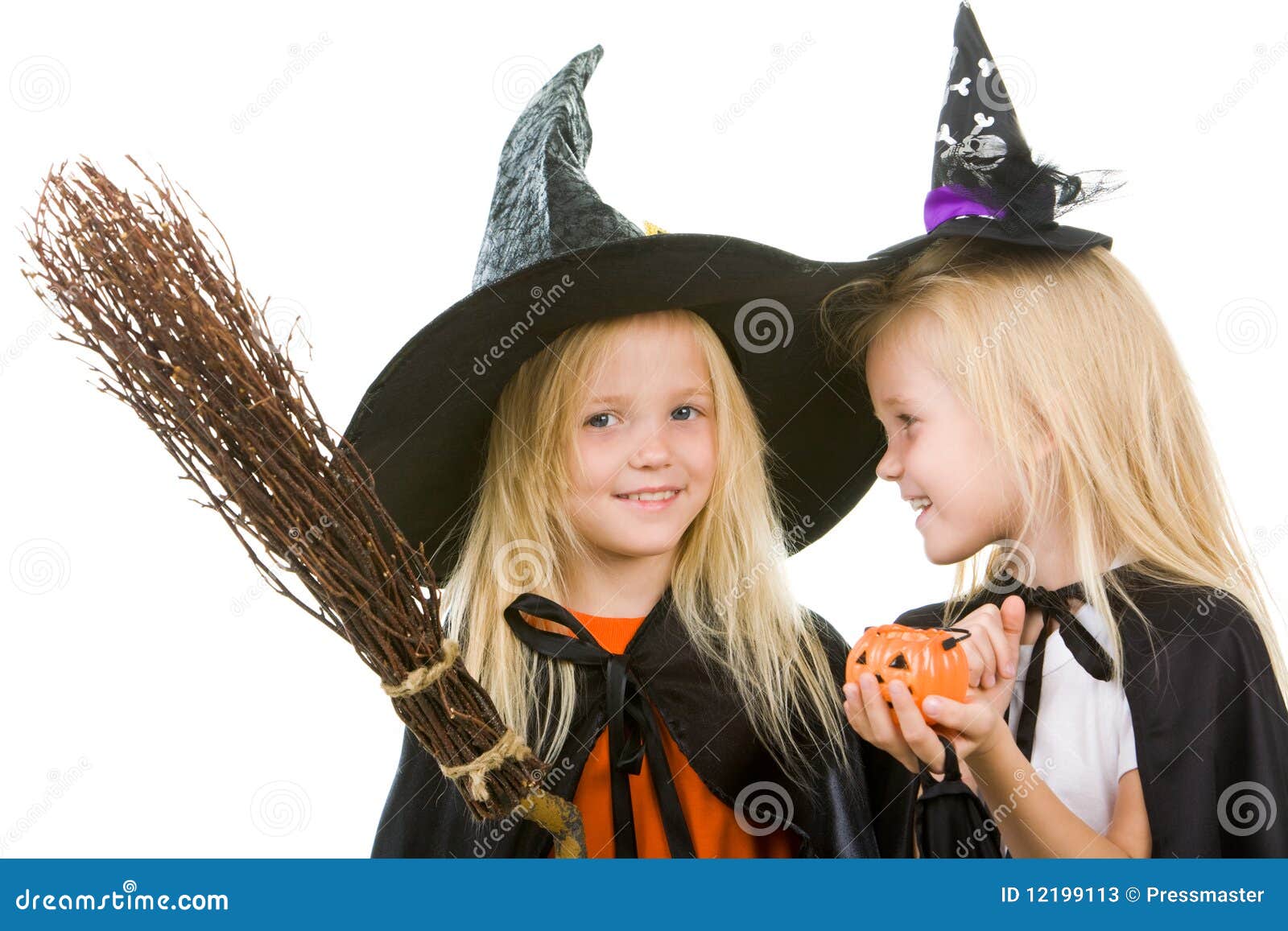 Two Girl Witches Stock Photos - Image: 12199113