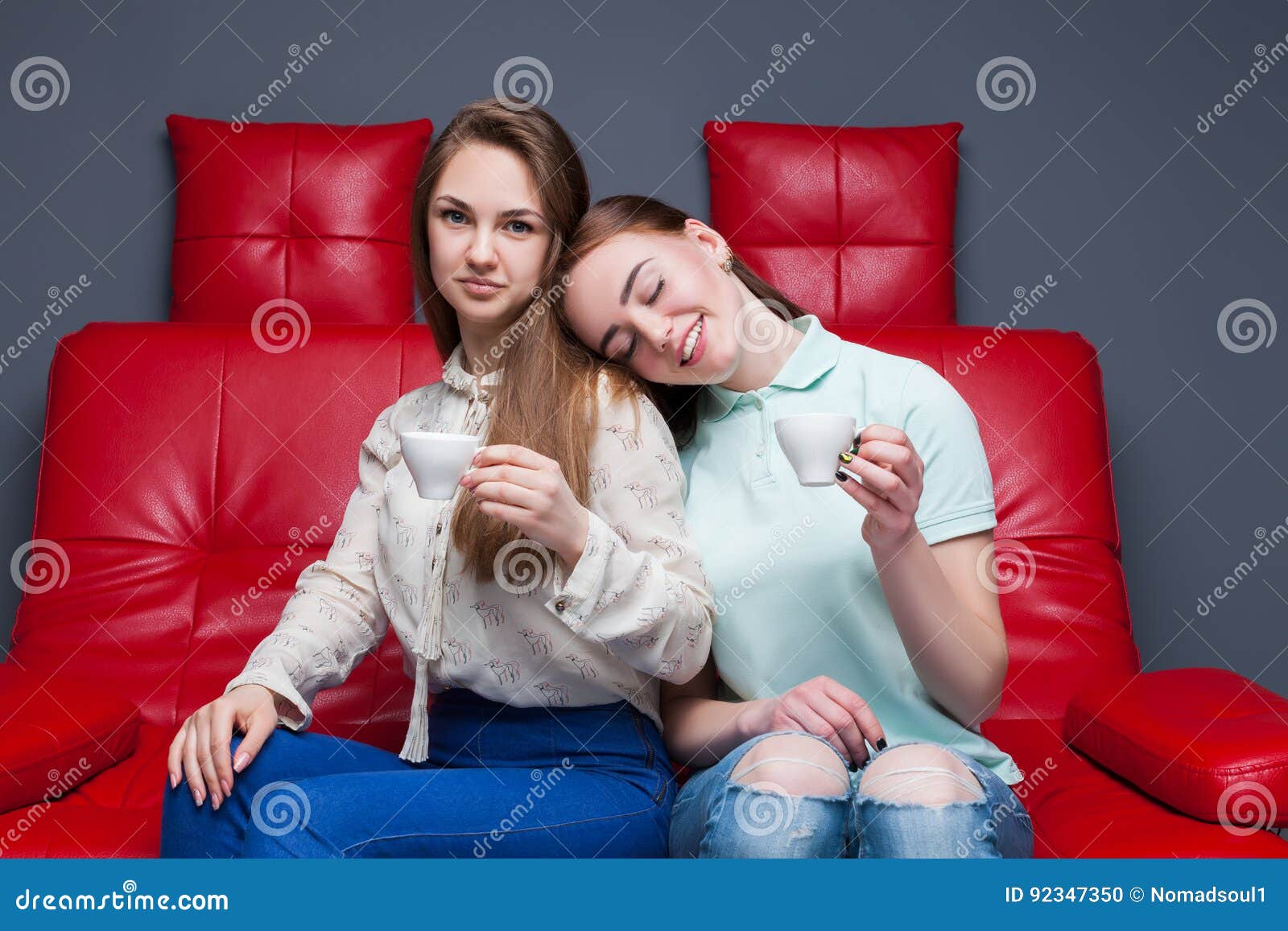 Two girls and a cup