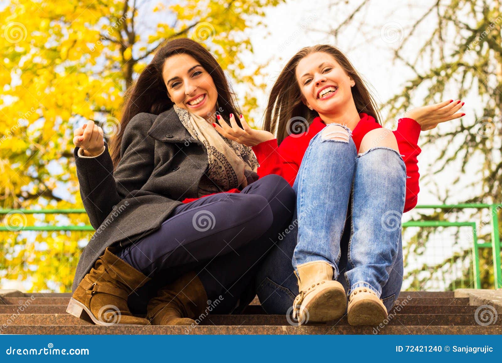 Two girls having fun stock photo. Image of girlfriends - 72421240