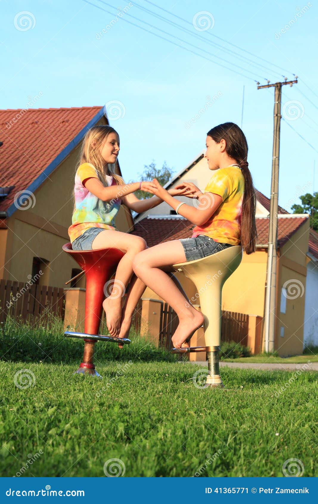 Two Girls Playing With Each Other
