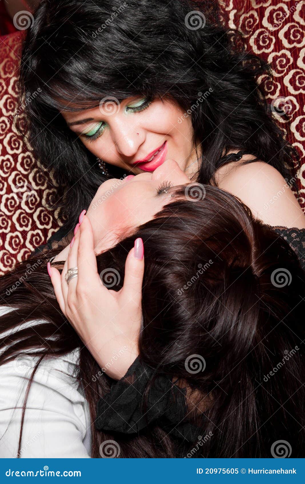 Two Girls Playing Lesbians In Nightclub Stock Image Image Of Girl Adult 20975605