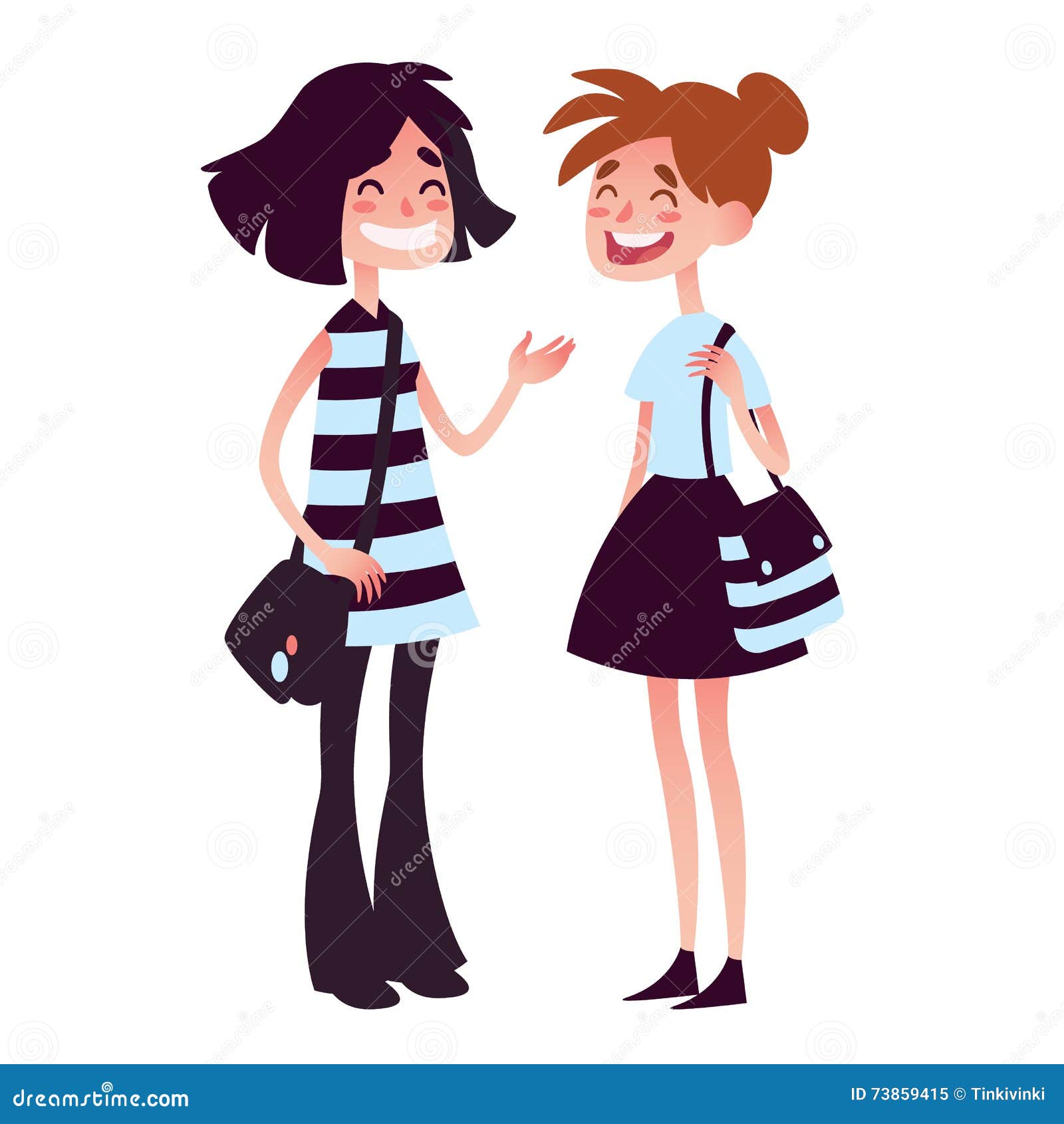 Two Girls Laughing Stock Illustrations 162 Two Girls Laughing