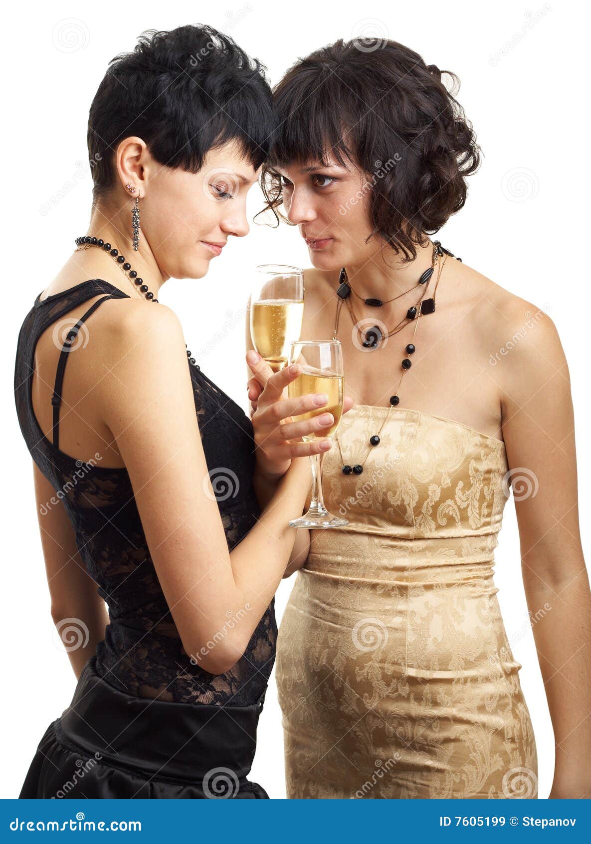 Two girls with wine stock image. Image of adult, glass 7605199