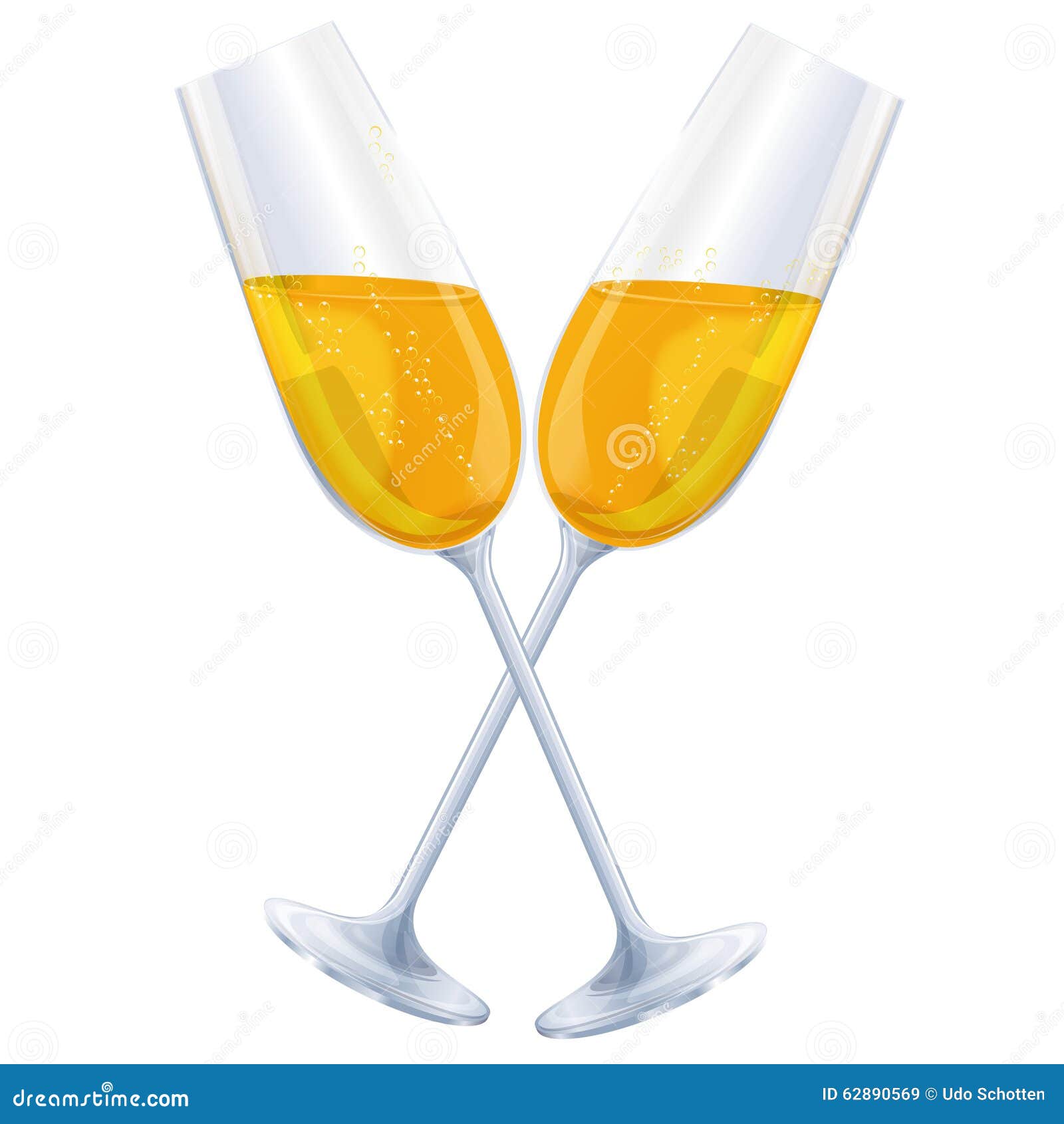 Two glasses of champagnes stock vector. Illustration of elegant 62890569