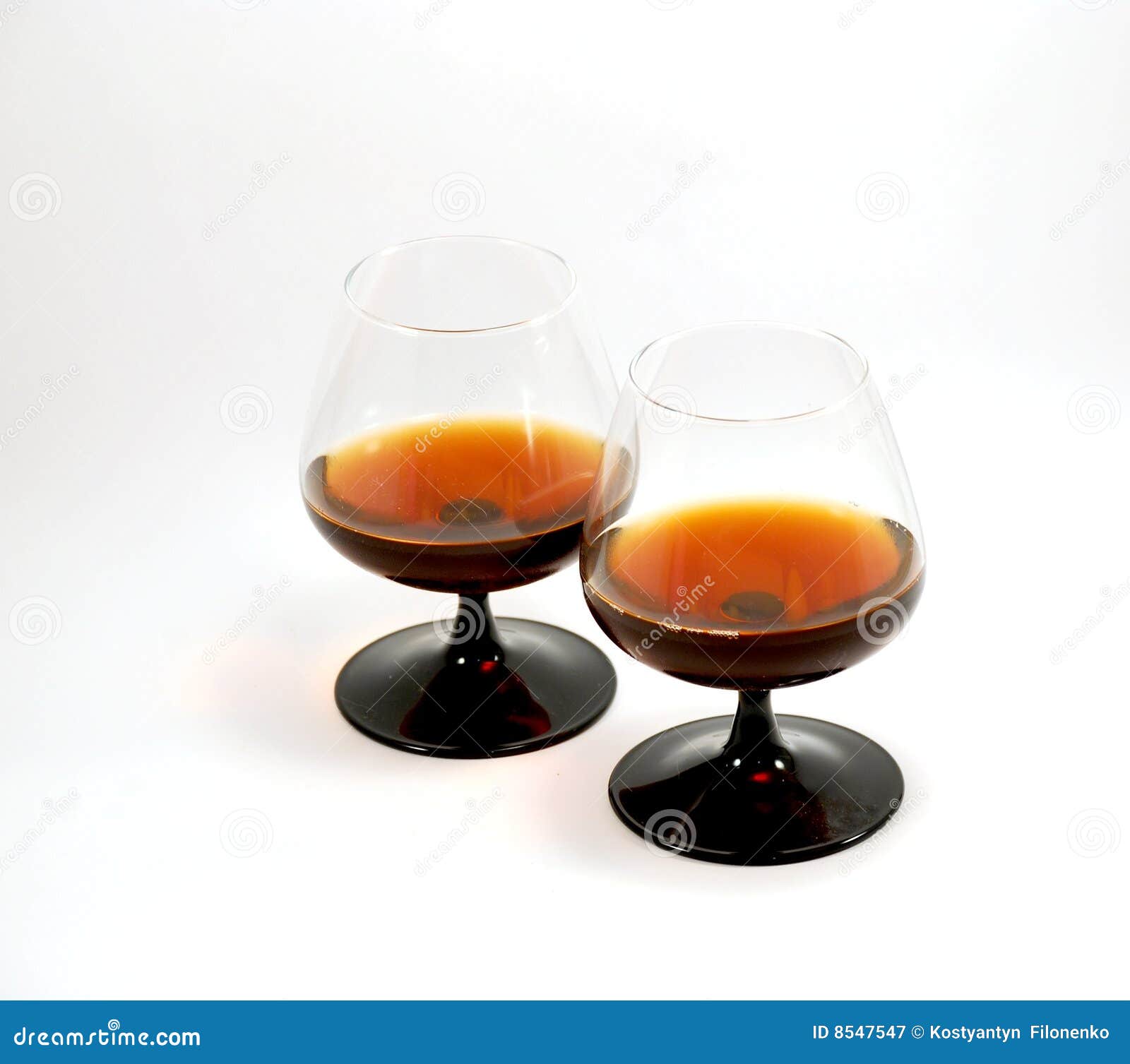 Two glasses of cognac stock image. Image of brandy, wine 8547547