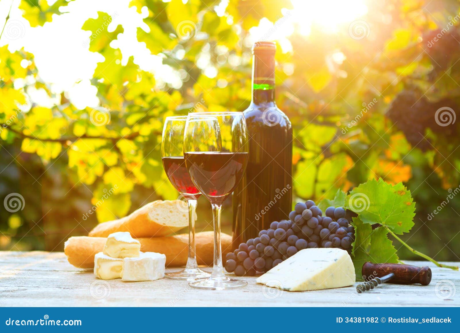 Two Glasses of Red Wine and Bottle Stock Photo Image of color, food