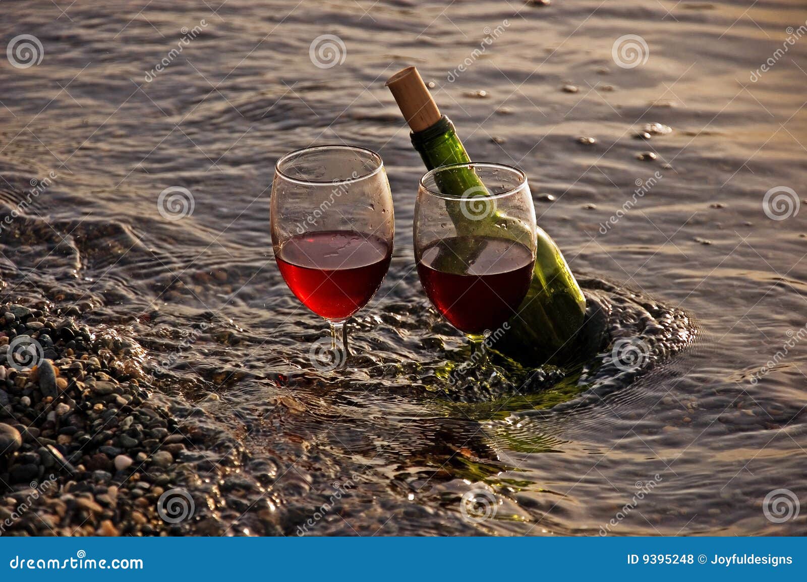 Download Two Glasses Red Wine And Bottle In Ocean Stock Photo Image Of Concept Drink 9395248 Yellowimages Mockups