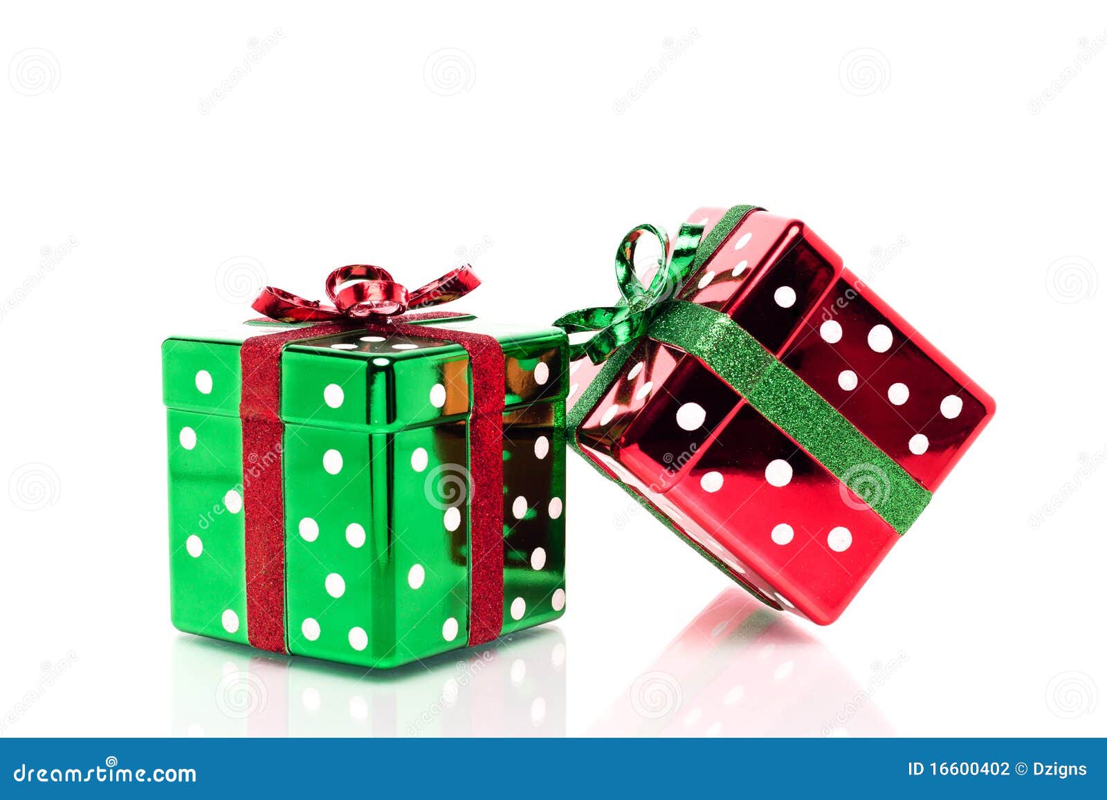 Two Glittery Square Christmas Gift Boxes Stock Photo Two Glittery Square Christmas Gift Boxes Stock Photo