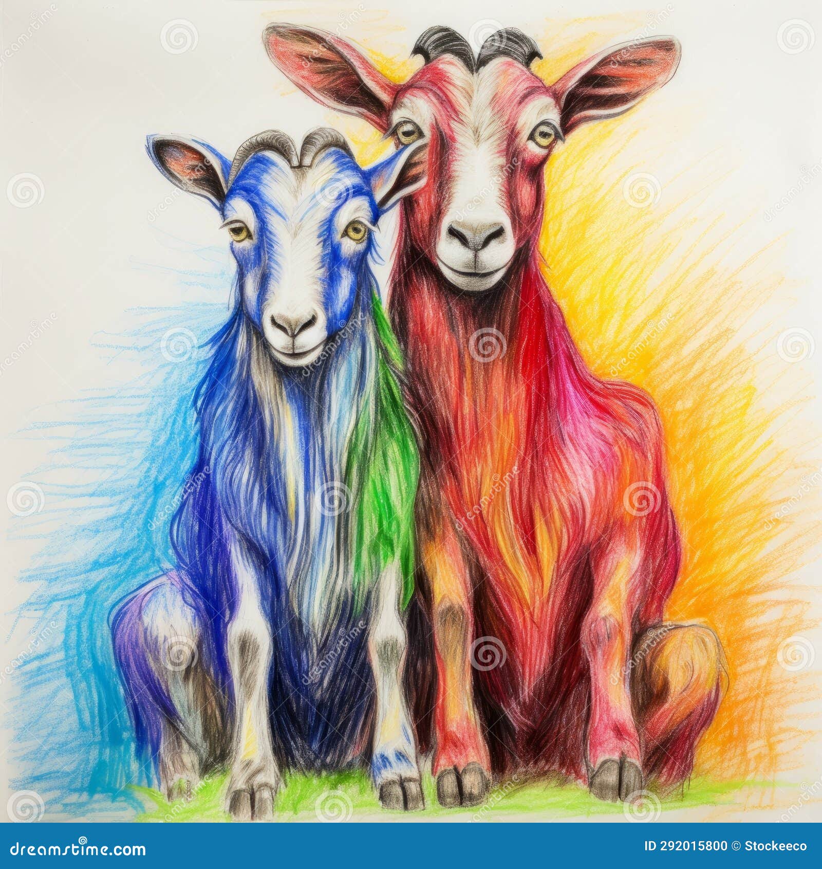Aggregate 164+ goat colour drawing super hot