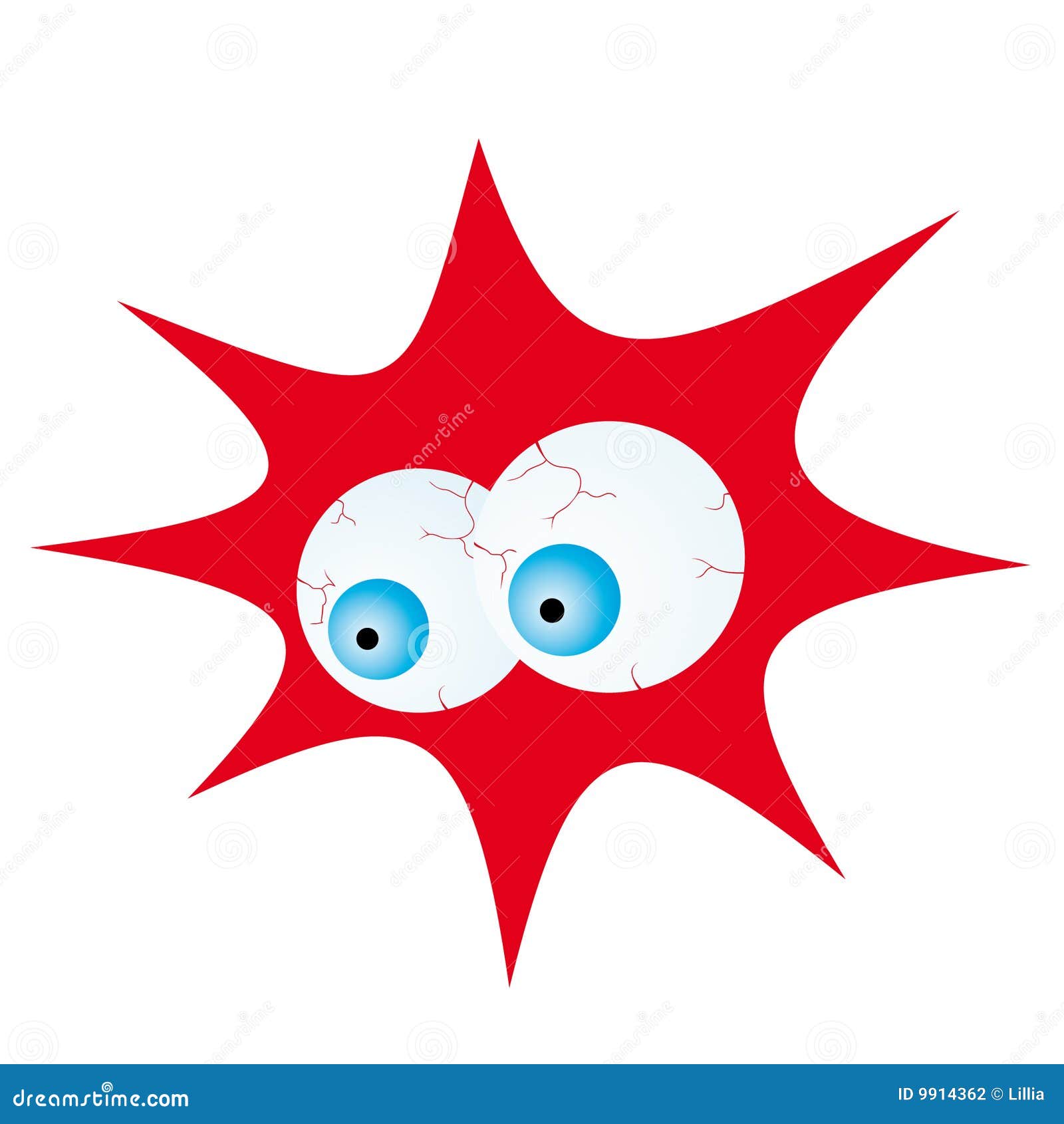 Vecteur Stock Cartoon face vector icon, frightened worry emoji