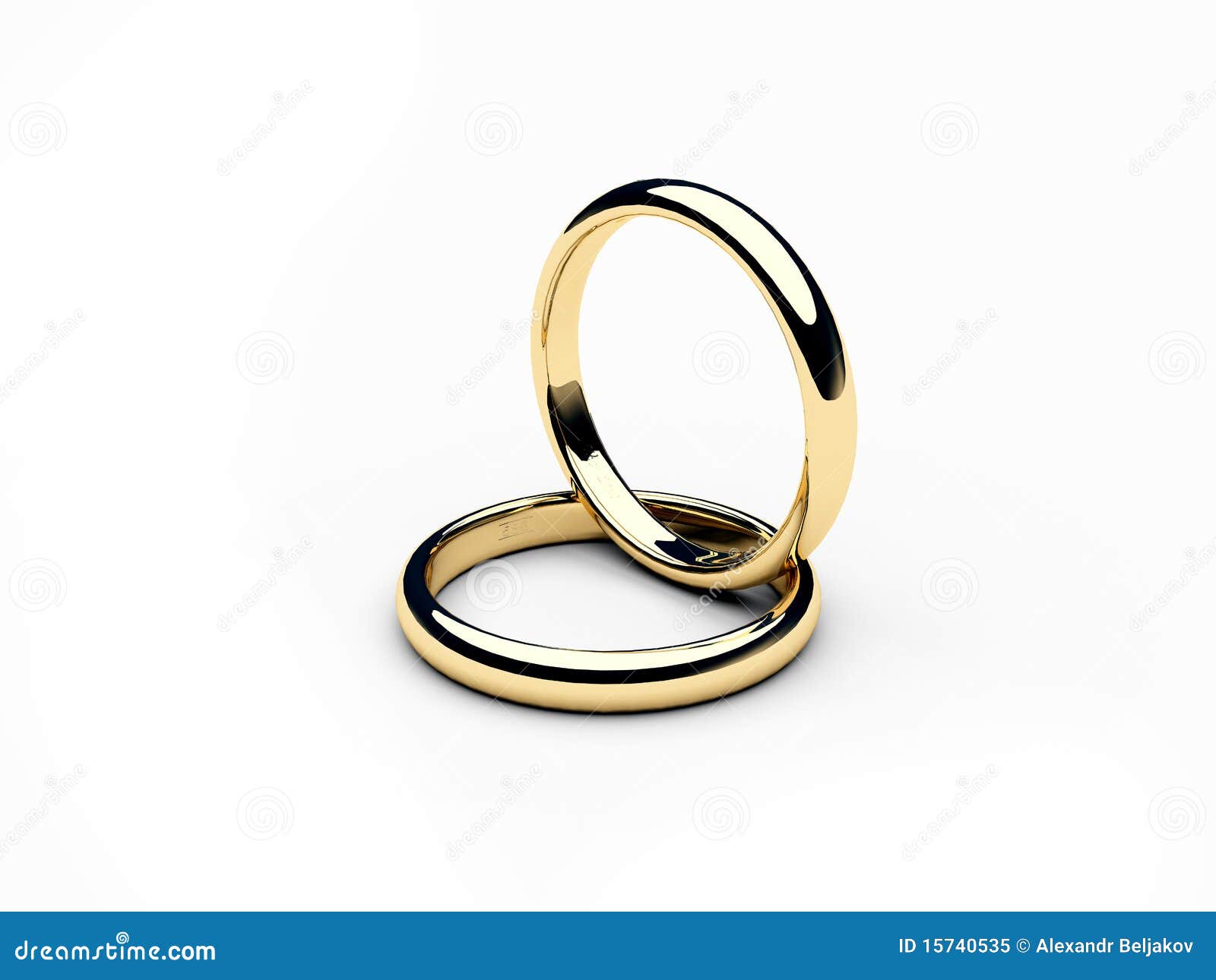 Two gold rings 2 stock illustration. Image of jewelry ...