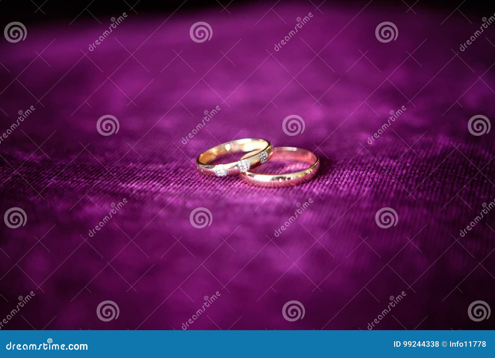 Wedding rings close up stock photo. Image of bride