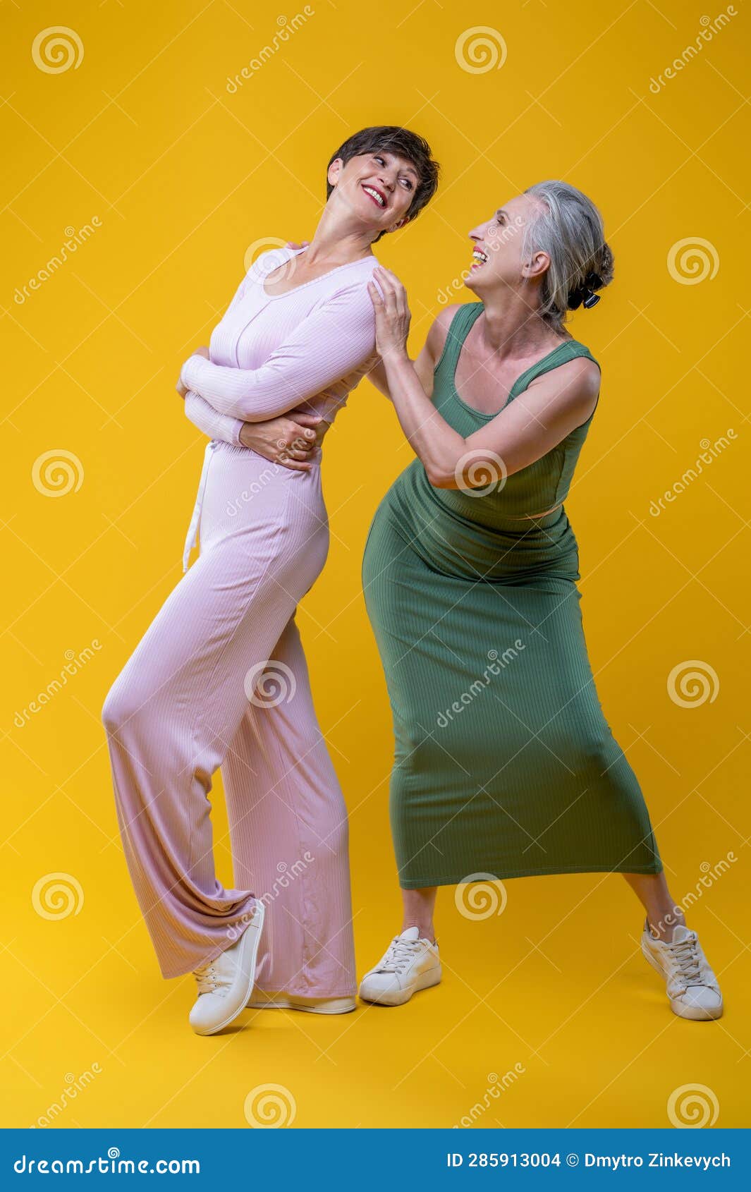 Two Goodlooking Senior Women Feeling Excited Stock Photo Image of