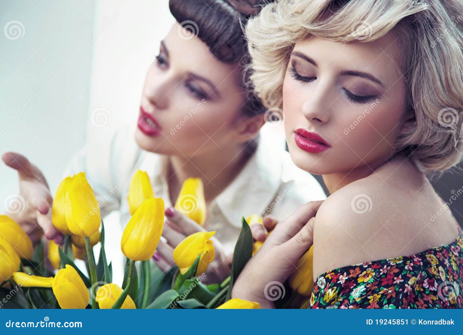 Two flower nymphs stock image. Image of background 19245851