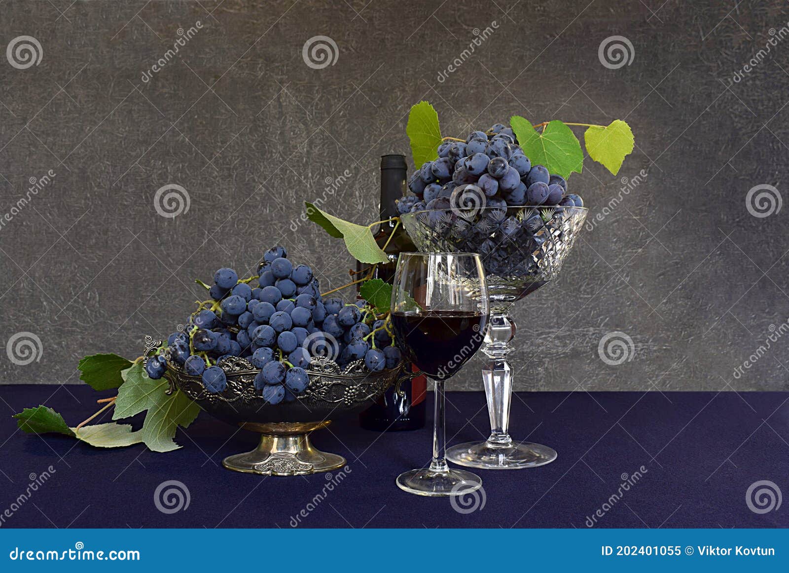 Two Grapes and a Glass of Wine Stock Image Image of dark, burgundy