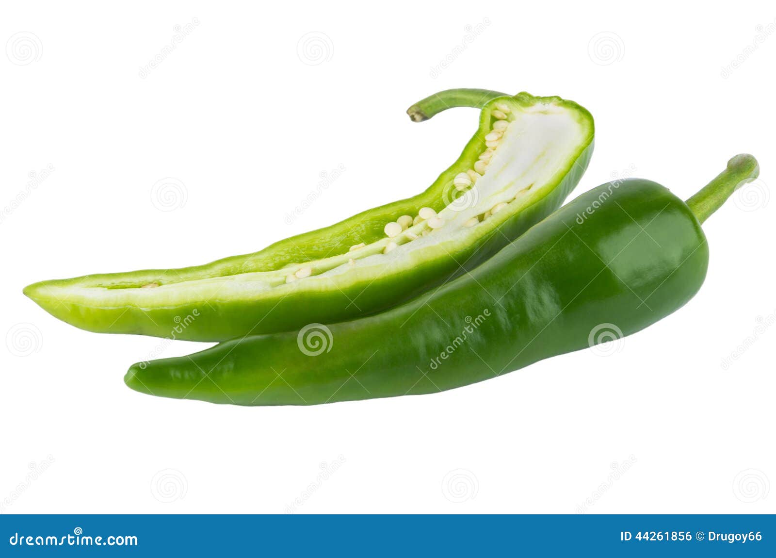 Two green chili peppers stock photo. Image of cayenne 44261856