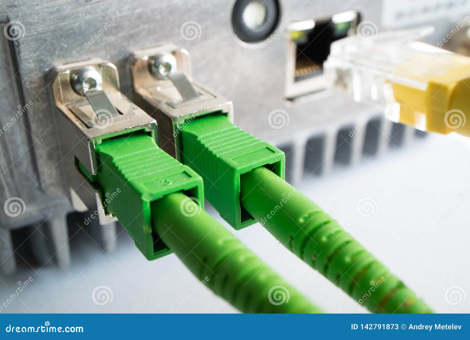 USB Ports On A Green Circuit Board With Orange And Copper Details, In