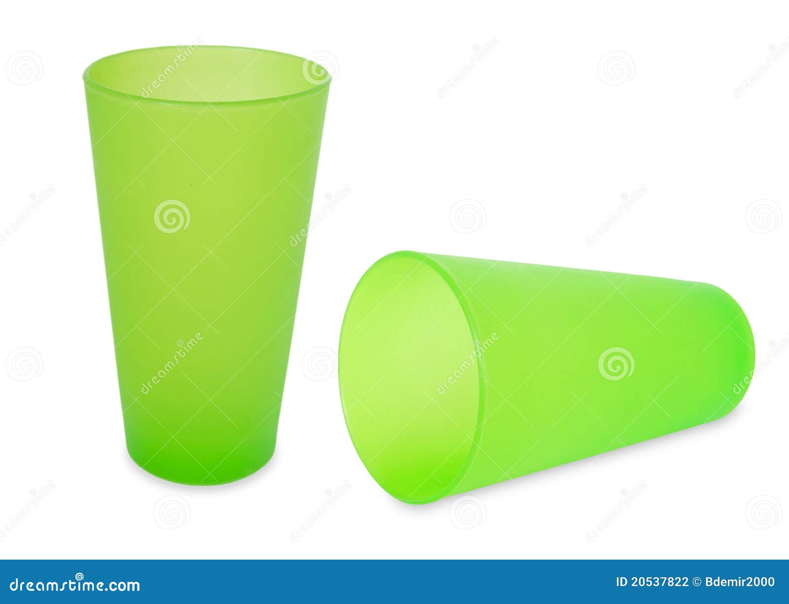 Two Green Plastic Cups Stock Photography Image 20537822
