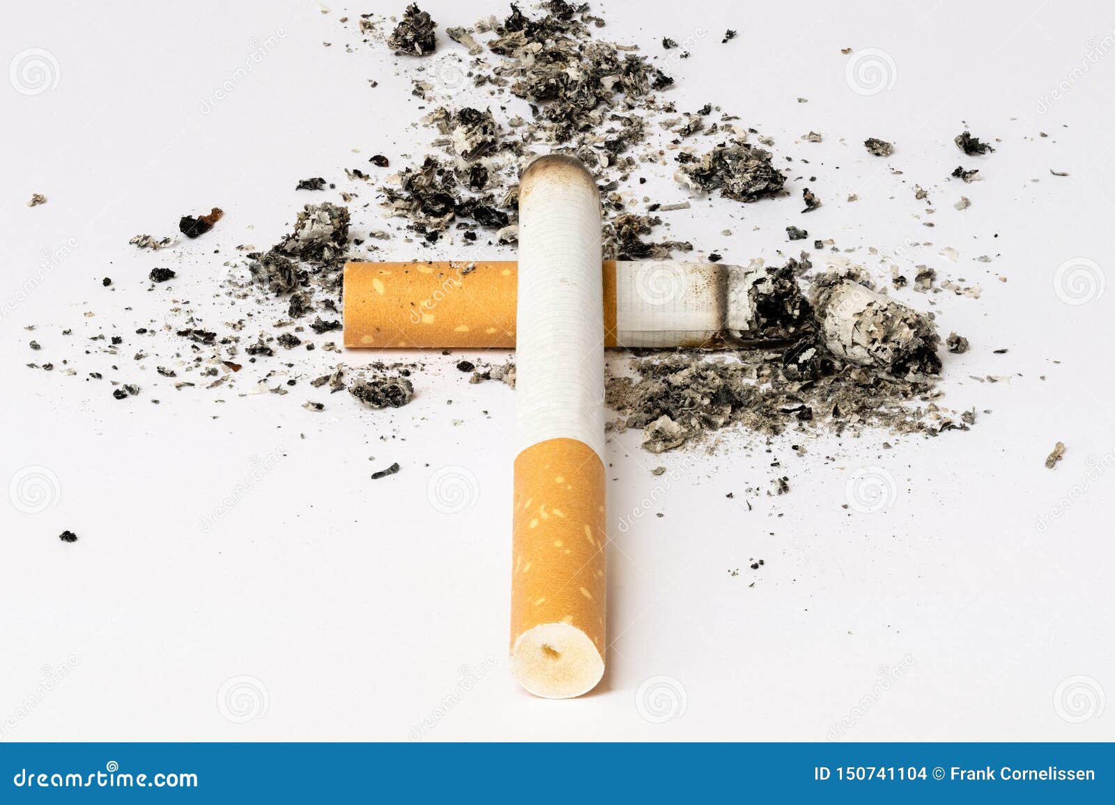 Two Half Burned Cigarettes with Ash Forming a Cross Stock Photo Image of poisonous, cross