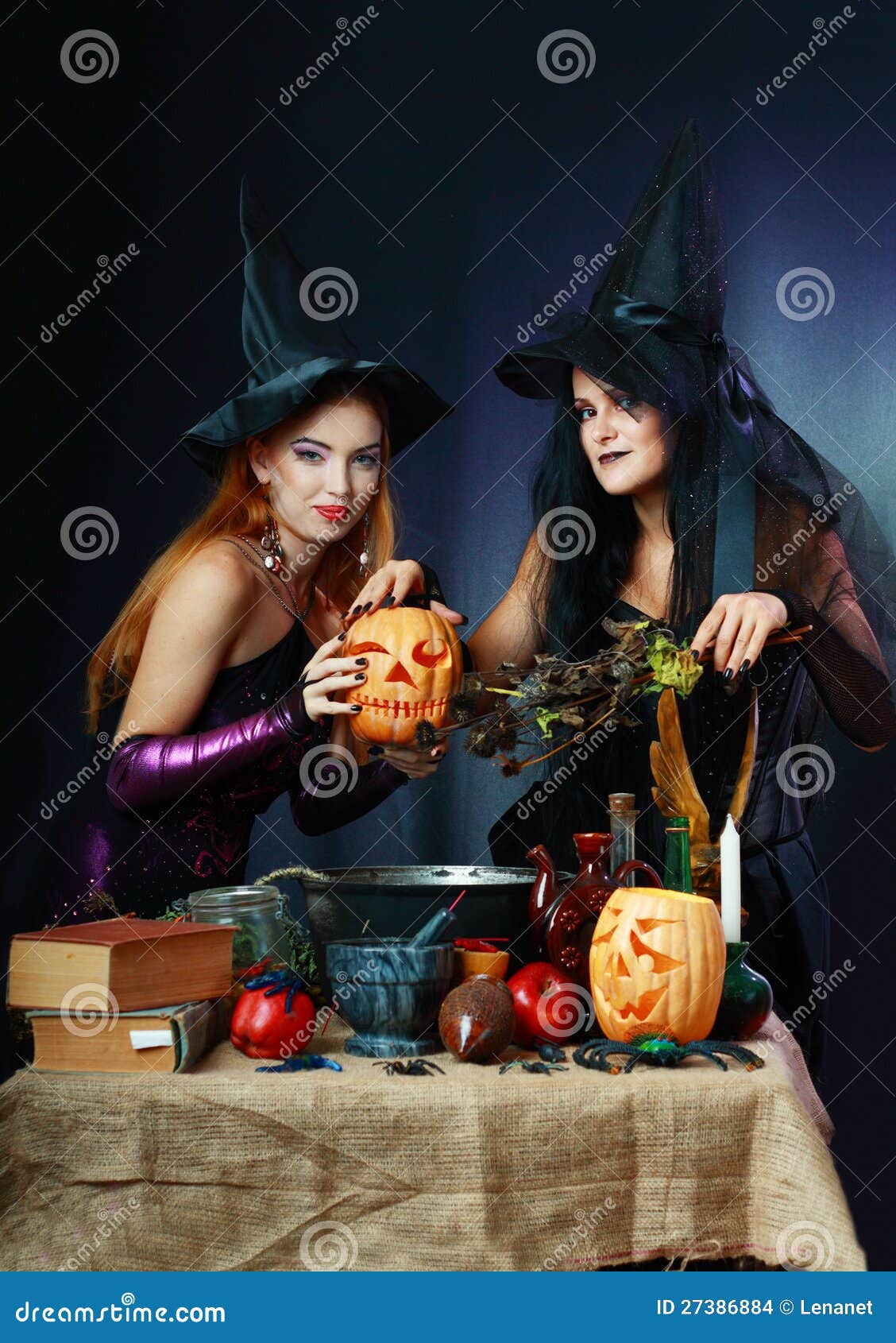 Two halloween witches stock photo. Image of celebrate 27386884