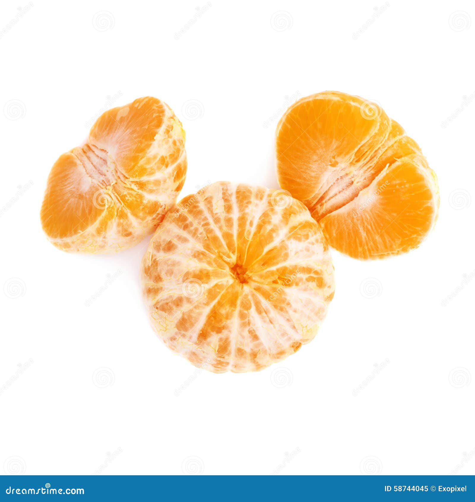 Two Halves Anh Whole Fresh Juicy Tangerine Fruit Stock Image Image Of