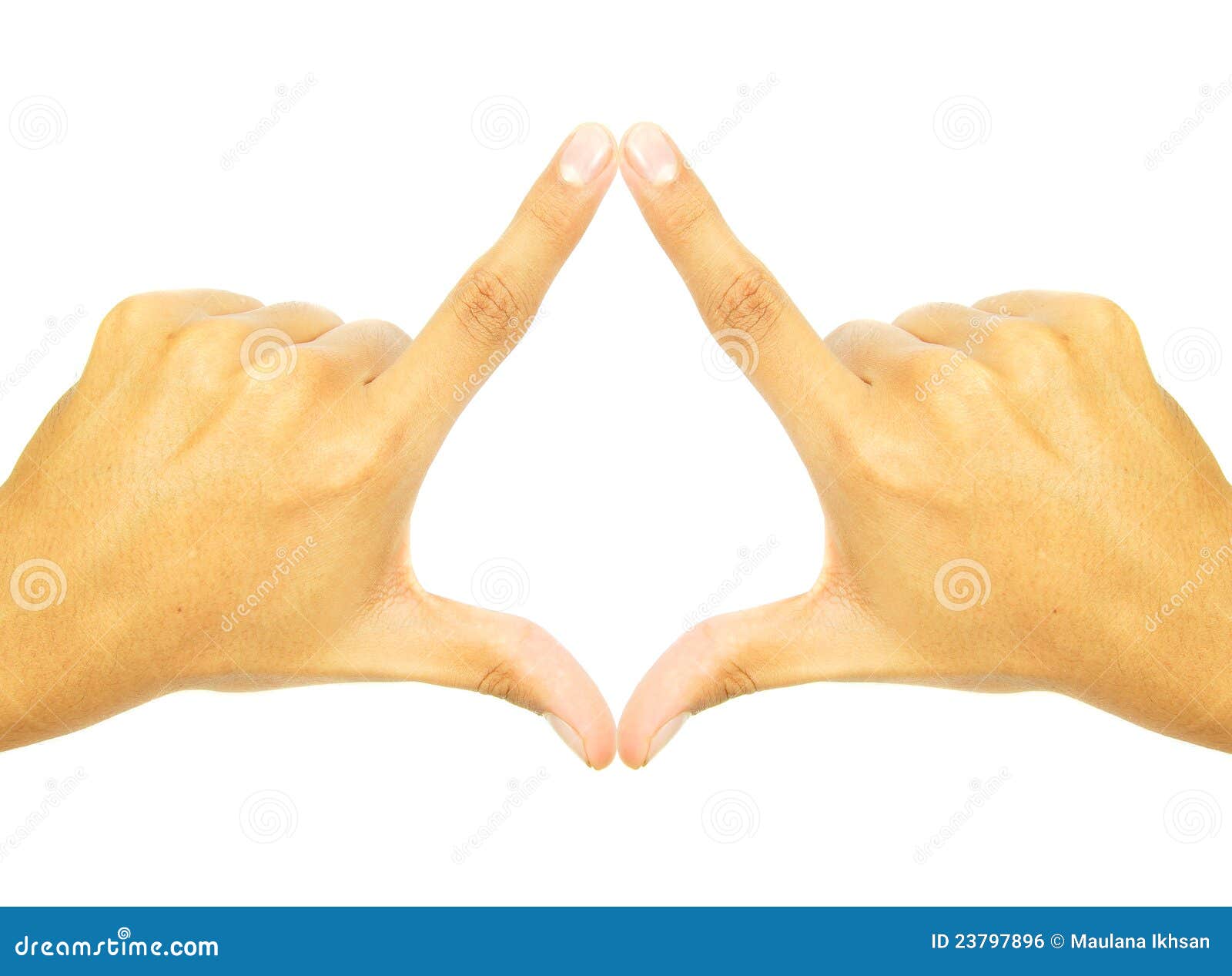 Two Hands Fused Together To Form A Symbol Royalty Free Stock Image