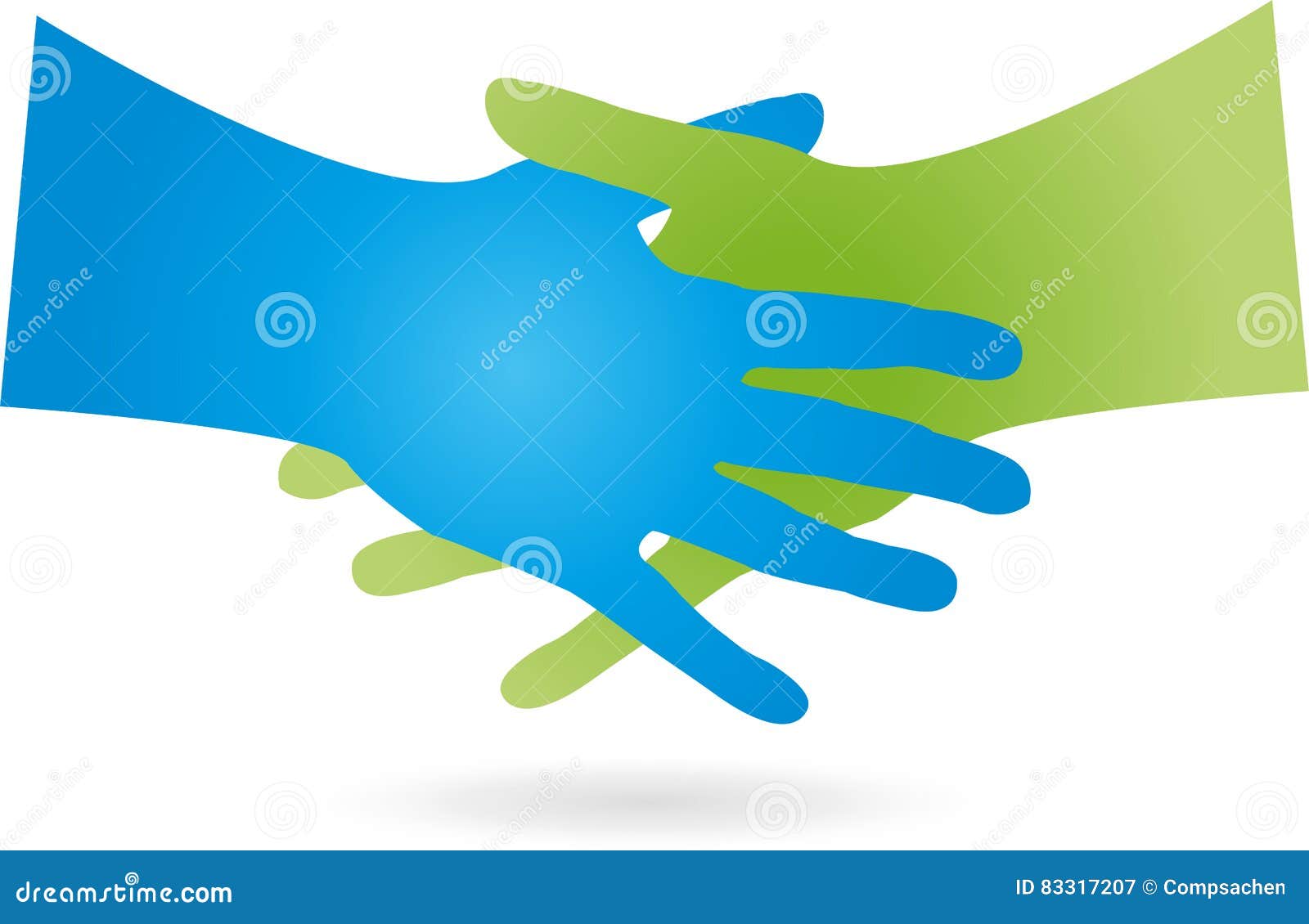 two hands, handshake, business, partners, logo
