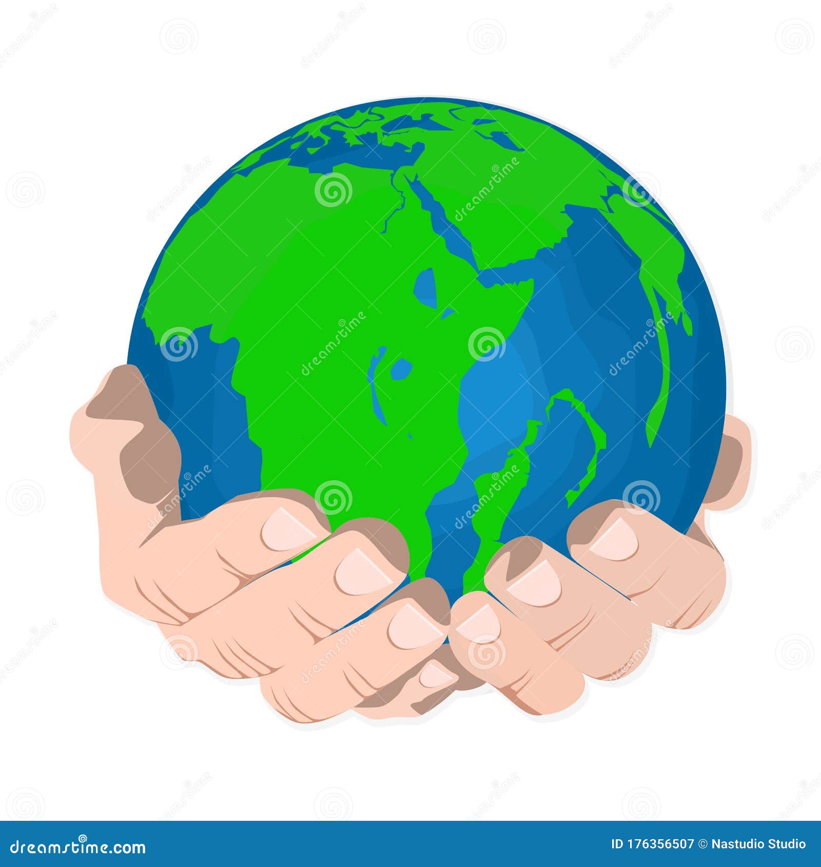 Two Hands Holding the World Earth Day on White Background Stock Vector -  Illustration of environment, design: 176356507, image size:1600x1690