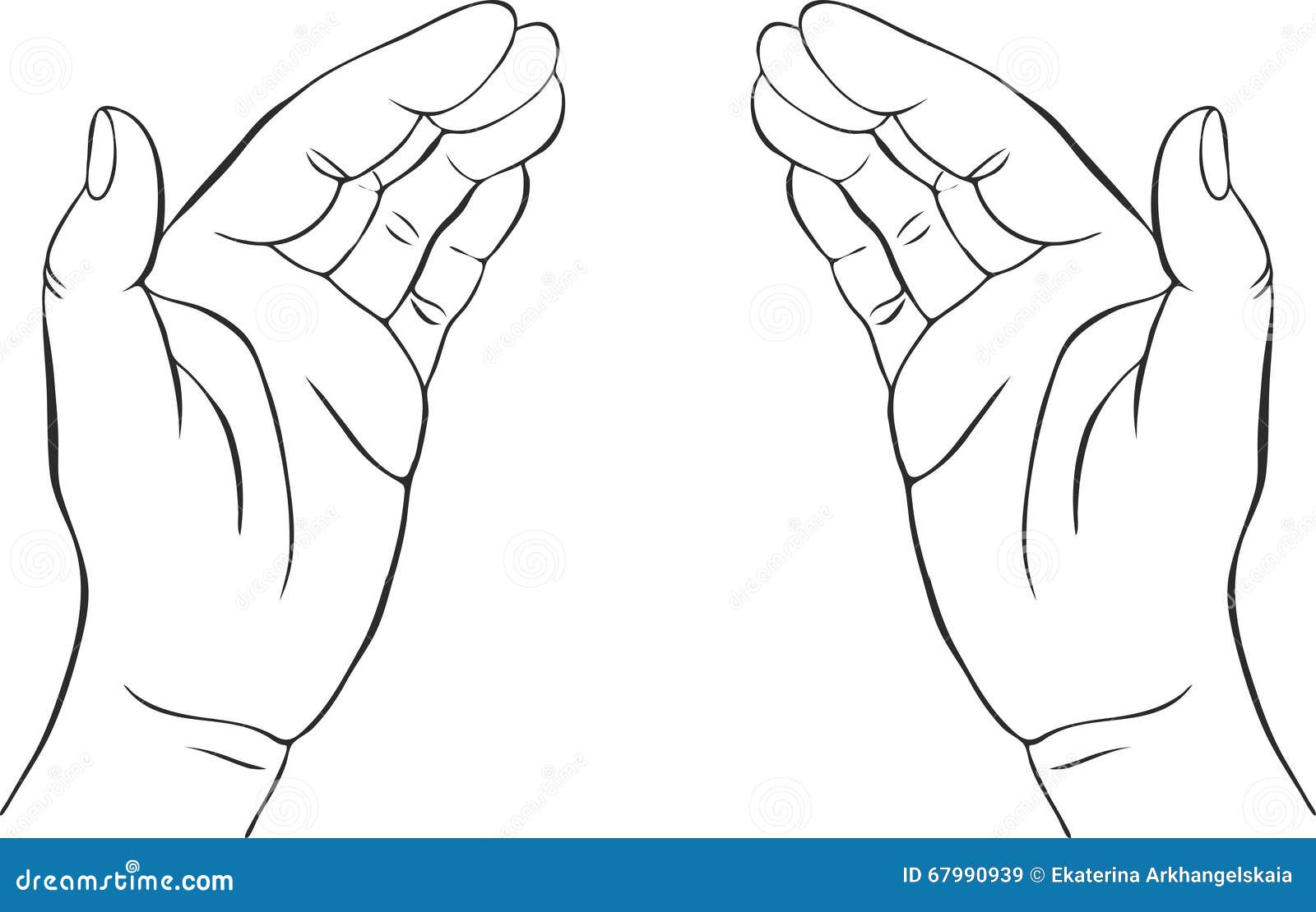 Two Hands Open Palms Stock Illustrations – 222 Two Hands Open