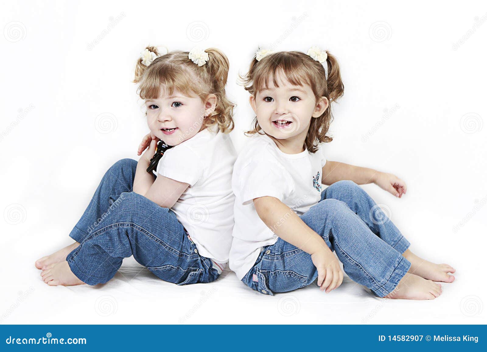 Two happy preschool twins stock image. Image of closeup 