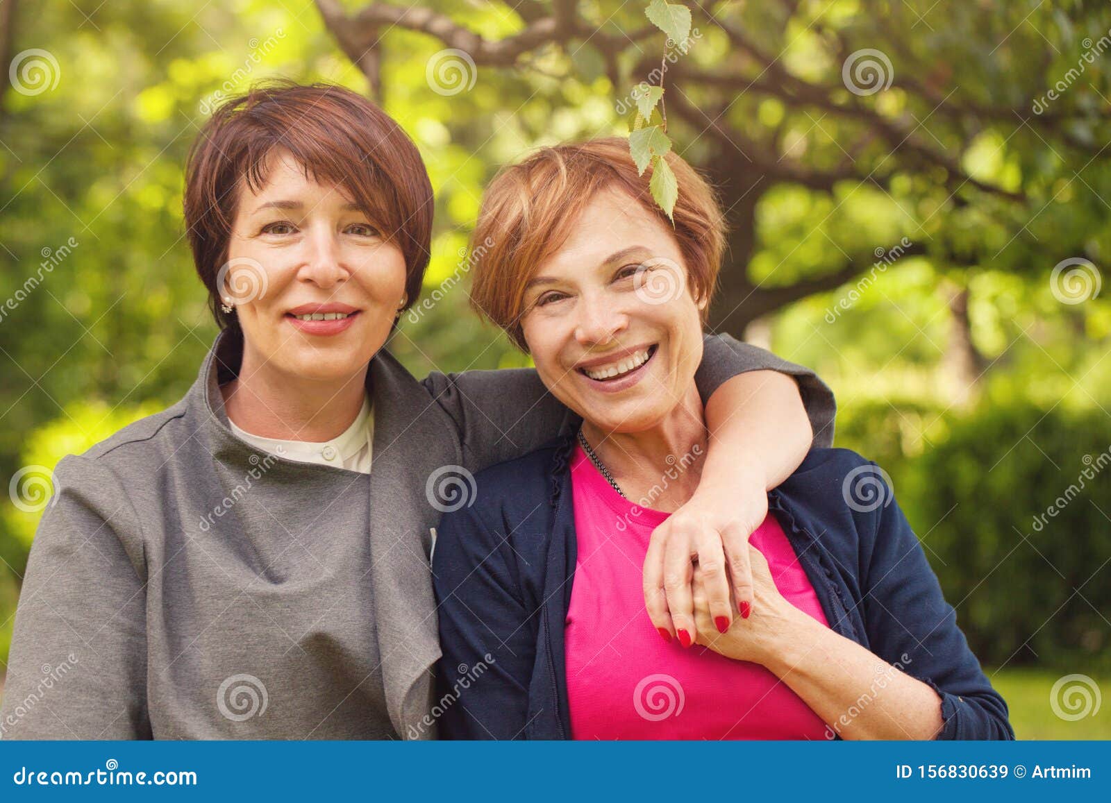 Mom and daughter outdoor lesbian adventure