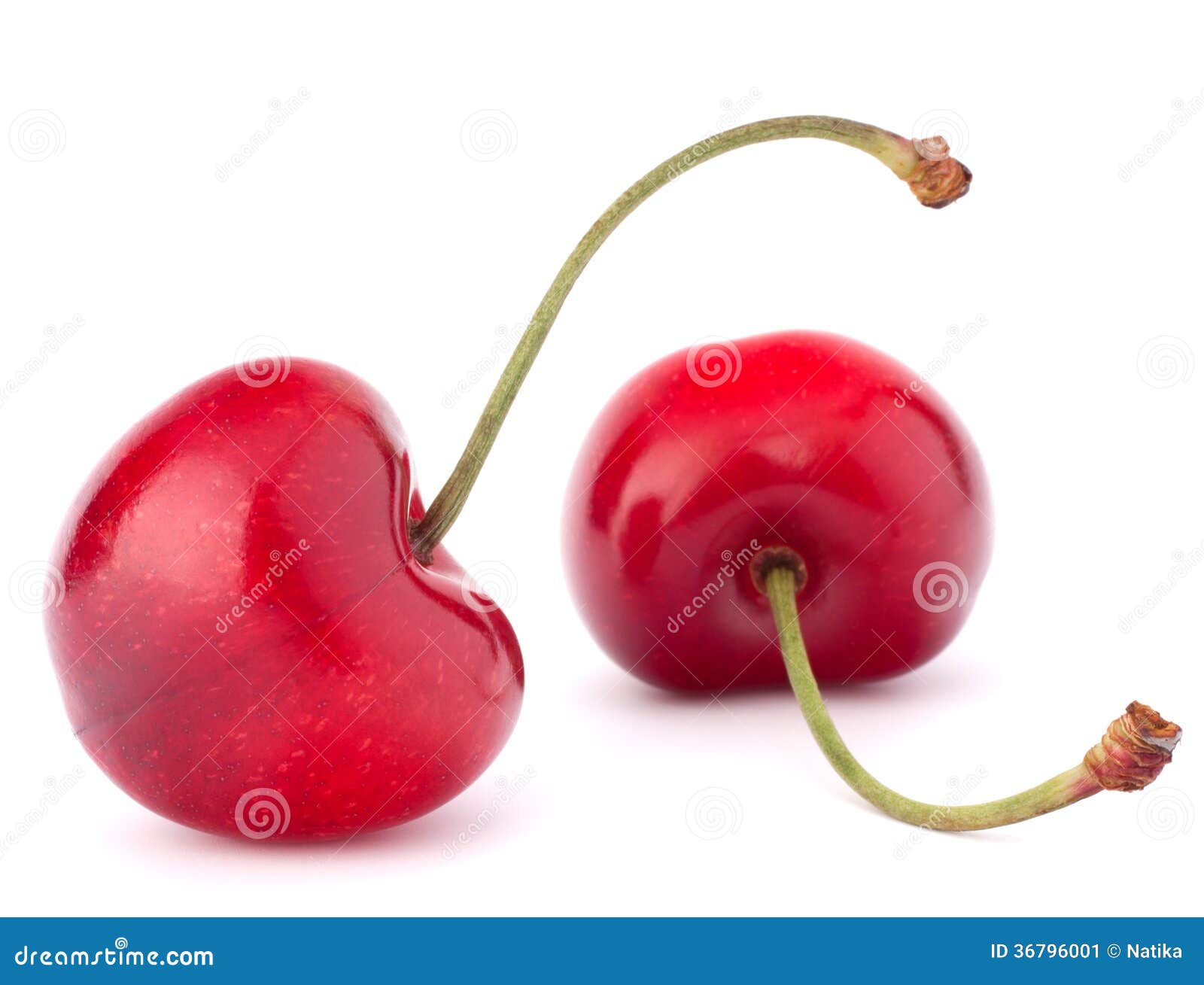 Two Heart Shaped Cherry Berries Stock Image - Image of bright, live ...