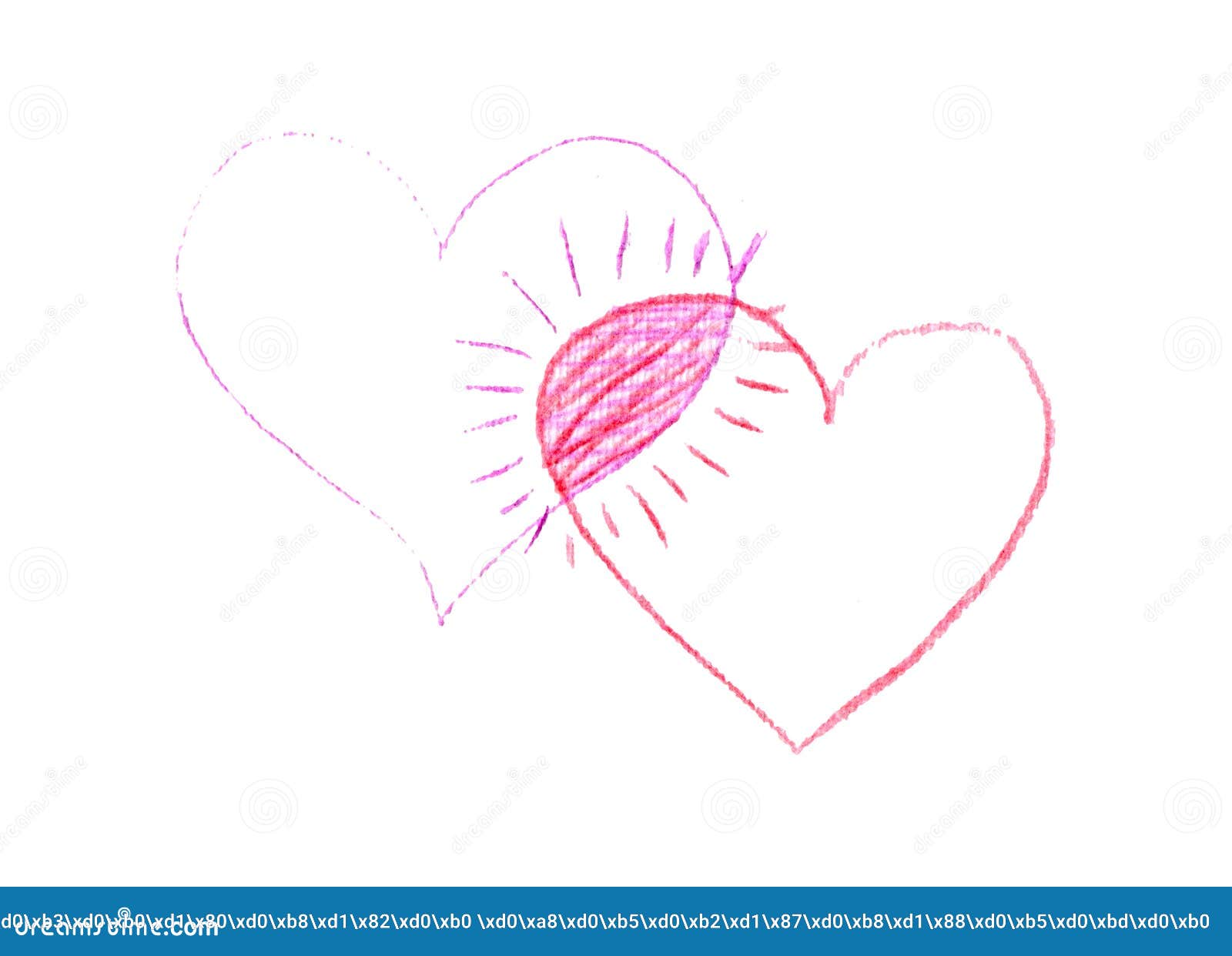 Two hearts continuous line drawing hearts couple trendy minimalist