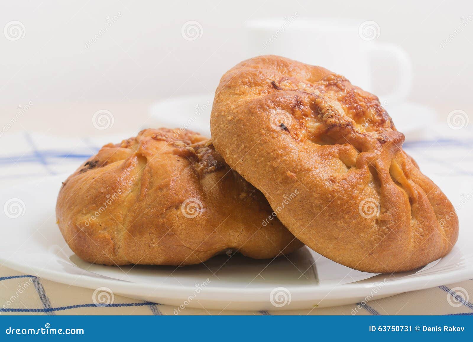 Traditional Russian pancakes pie - kurnik. Stock Photo