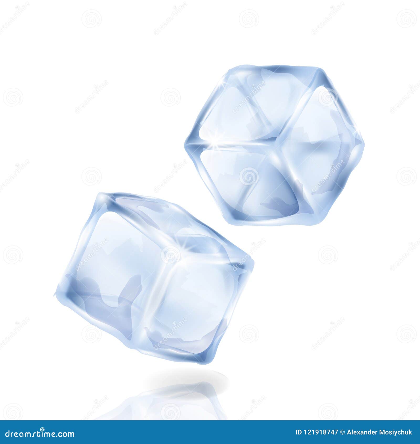Modestly Priced Premium Premium Vector Two ice cubes in water